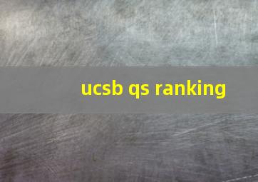 ucsb qs ranking